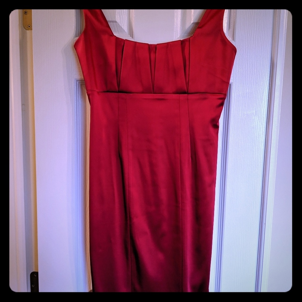 Calvin Klein Satin Red Dress